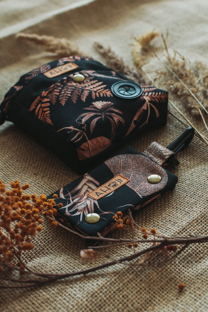 Etui na kupoworki i saszetka Kakadu Leaf