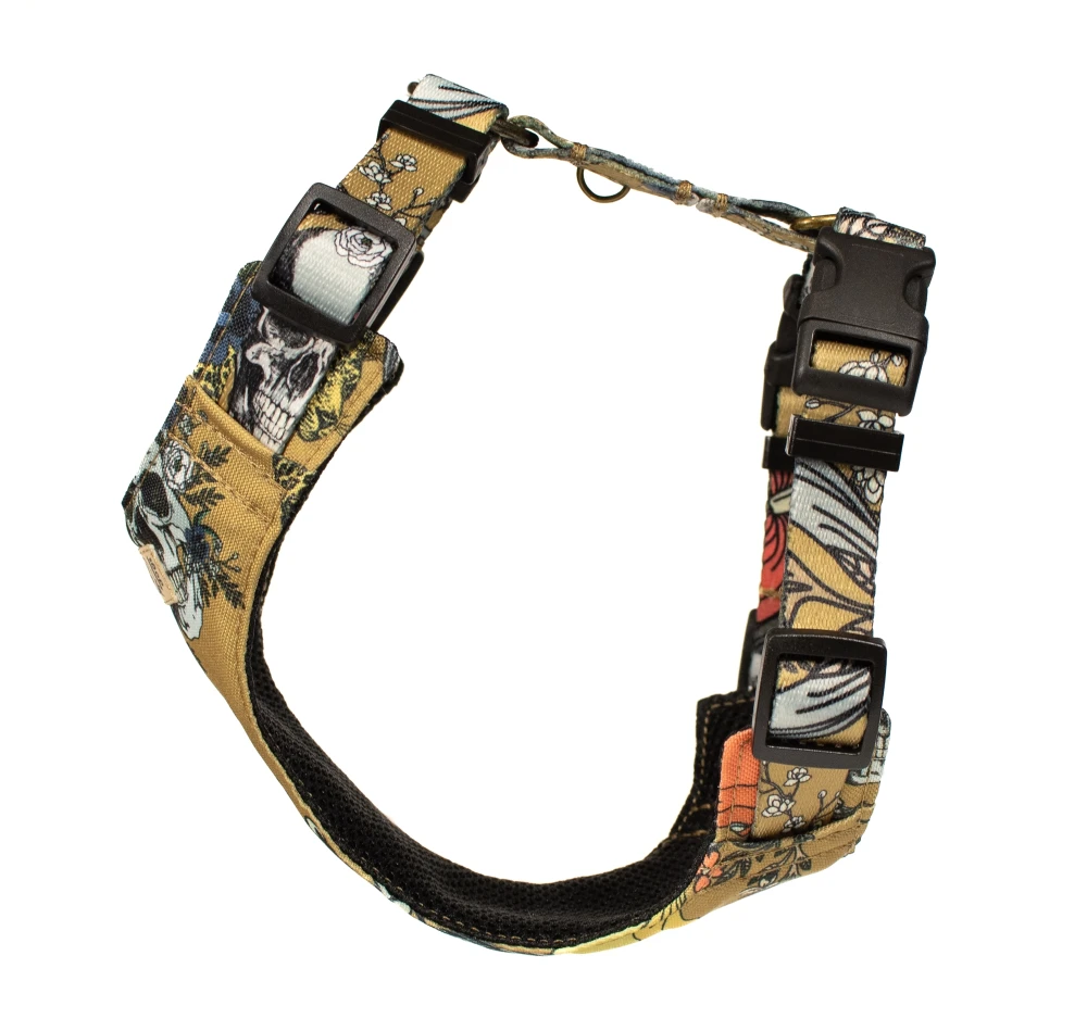 Szelki COMFORT Skull Mustard