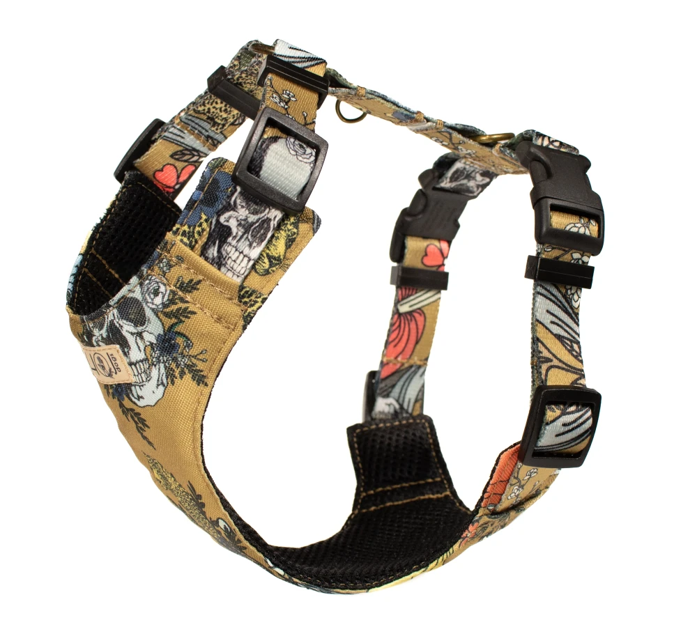 Szelki COMFORT Skull Mustard