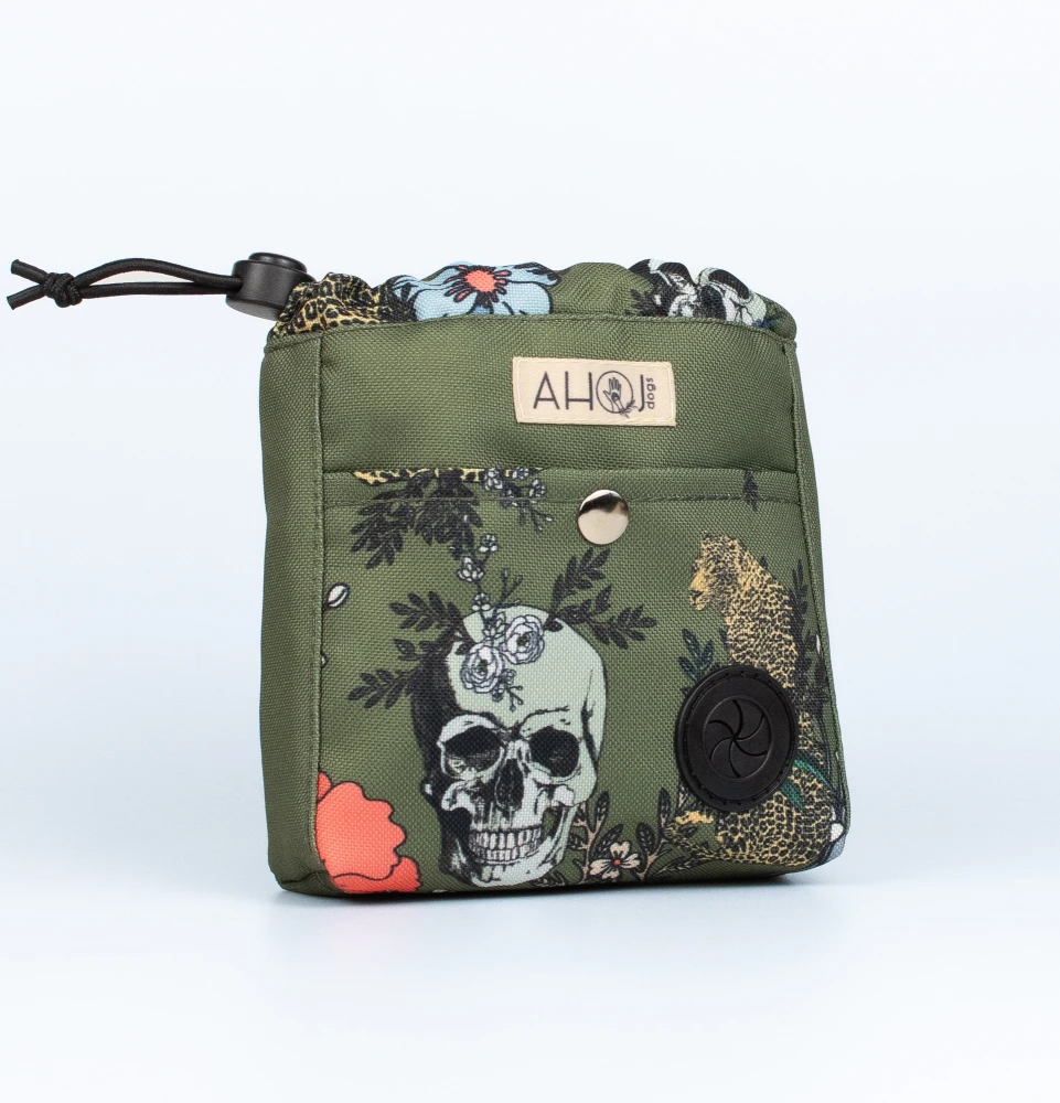 Saszetka na smaczki Skull Green
