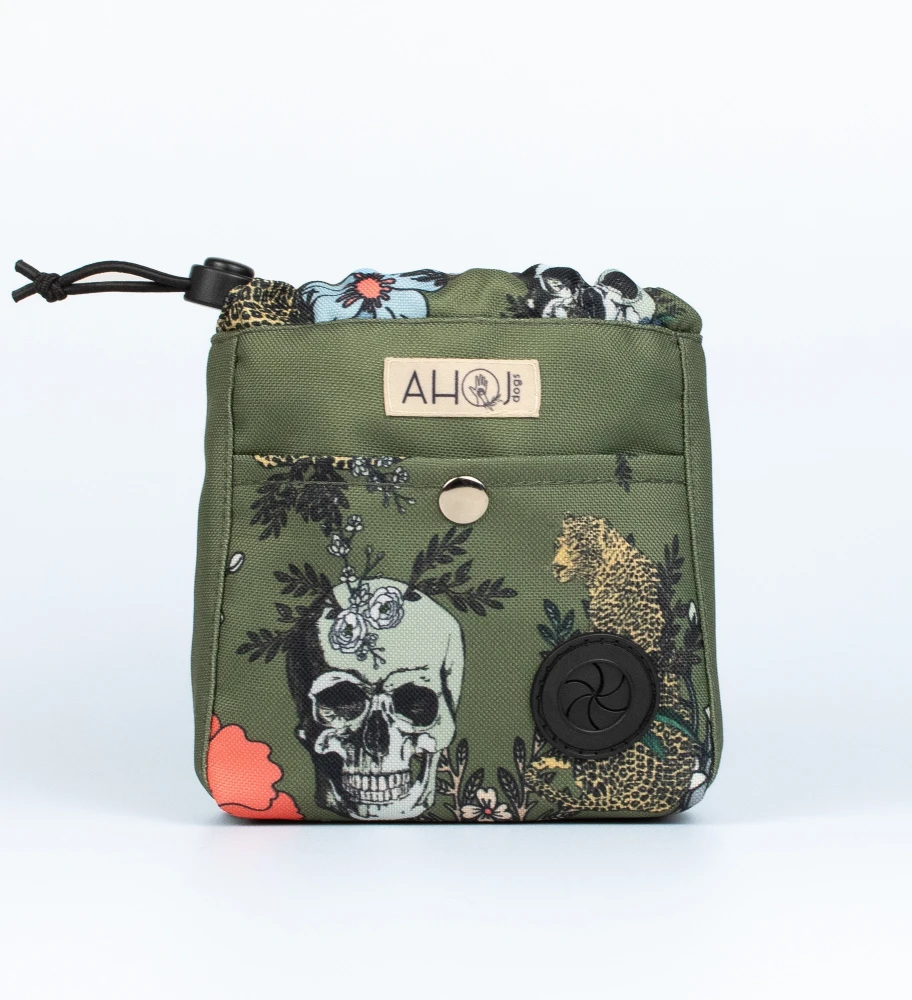 Saszetka na smaczki Skull Green