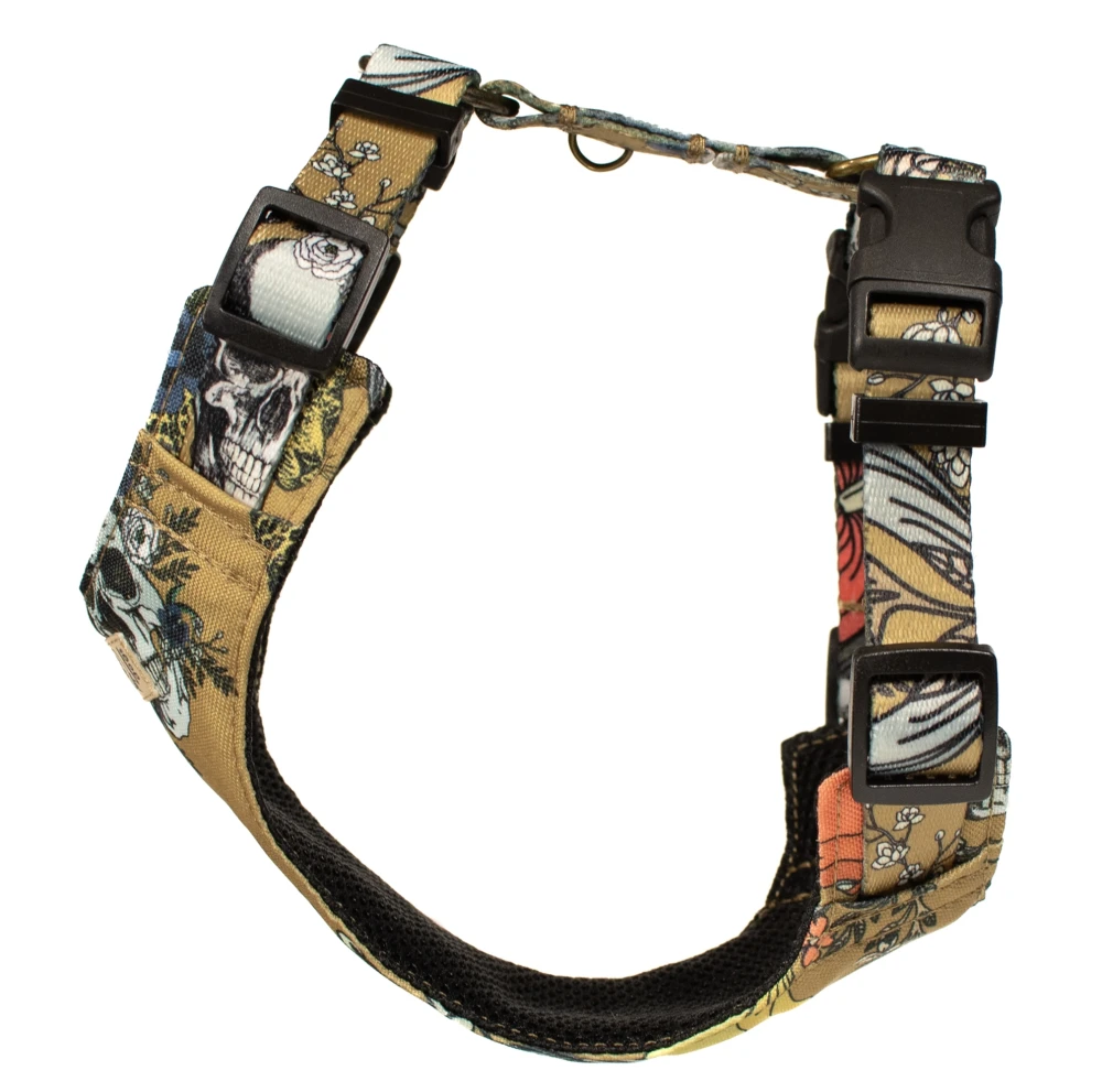 Szelki COMFORT Skull Mustard