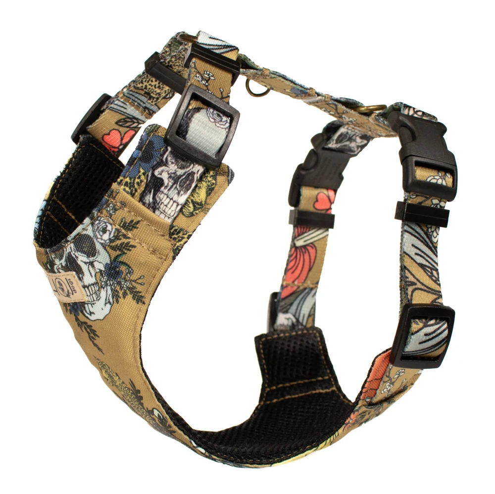 Szelki COMFORT Skull Mustard