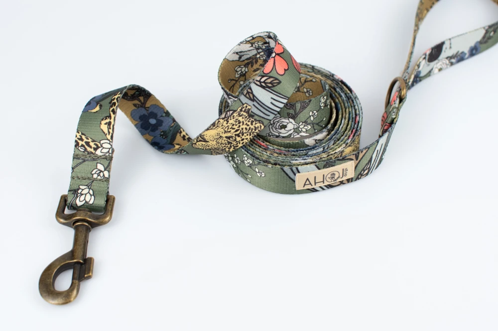Smycz miejska Skull Green