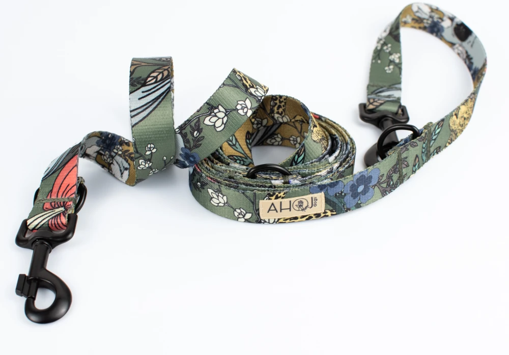 Smycz przepinana Skull Green